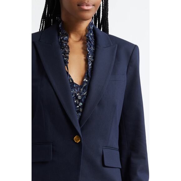 New VERONICA BEARD Navy Cutaway Dickey Jacket Size 6 - Picture 6 of 12